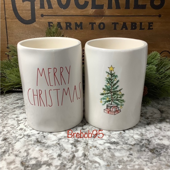 Rae Dunn MERRY CHRISTMAS Double Sided Candle - VHTF - Picture 1 of 5